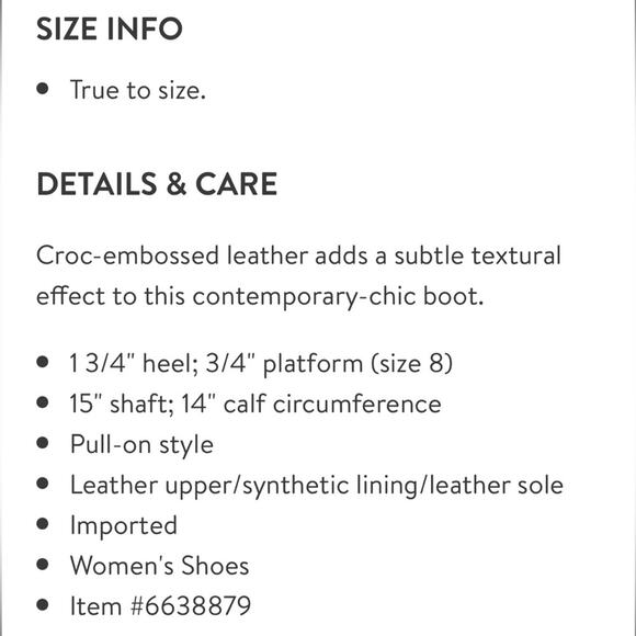 Paige Bella Black Tall/Knee High Boots Sz 9.5 Croc Embossed Leather Lug Sole New - Picture 14 of 14